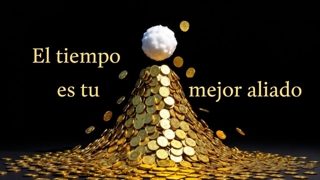 interés compuesto bola de nieve monedas crecimiento rebelde financiero